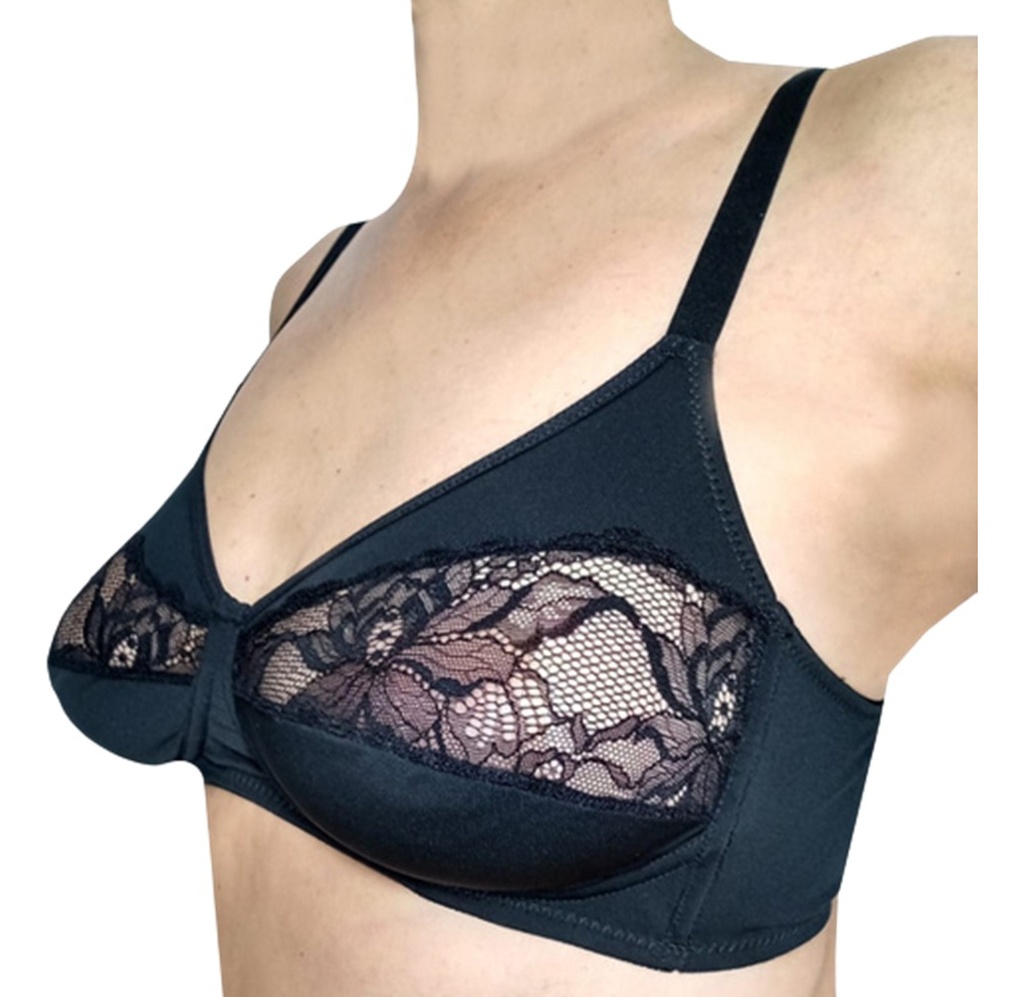 Corpiño Reductor Sin Aro Lycra Y Encaje Meu Bem 18