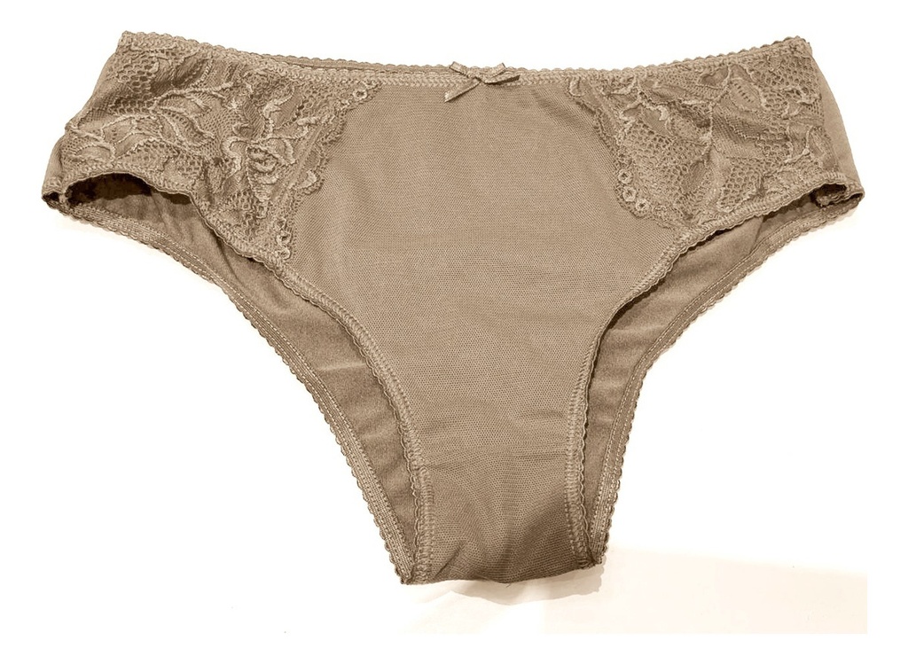 Bombacha Vedetina Tiro Alto Lycra  Encaje So Pink! Ar 65302