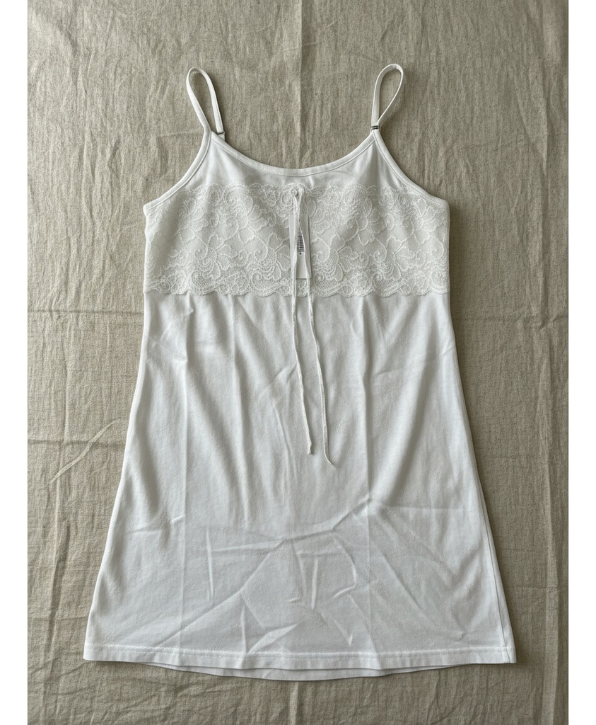 Camison Solero Verano Algodon Romantico Encaje Ferz 827391